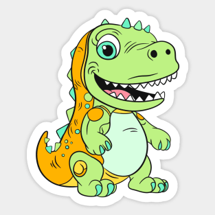 Kids cute Dinosaur in Spacesuit, Dino Explorer. Sticker